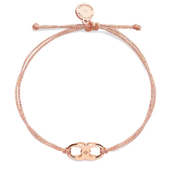 Tory Burch Embrace Ambition Rose Gold String Bracelet